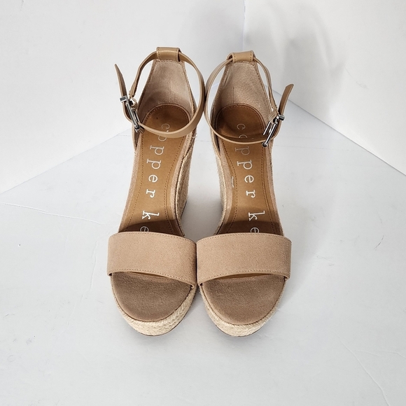 Copper Key Hightide Suede Ankle Strap Espadrille Platform Sandals Size 8.5 - Picture 3 of 8